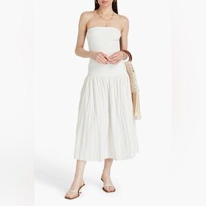 Nicholas Women's Jaxon Drop Waist Broomstick Pleated Midi Dress